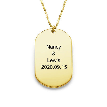 WEPRINTMENecklaceCustom Texts Nameplate Necklace