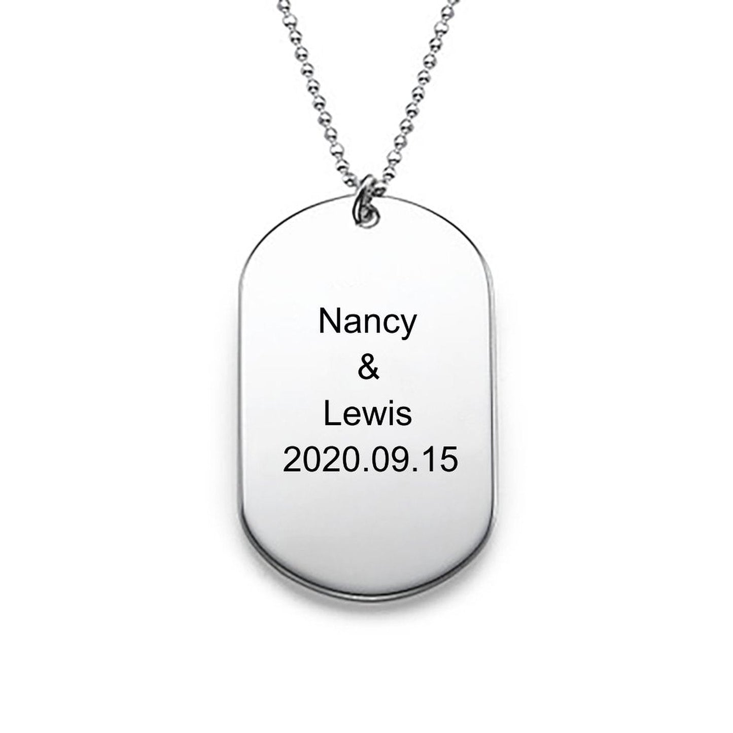 WEPRINTMENecklaceCustom Texts Nameplate Necklace