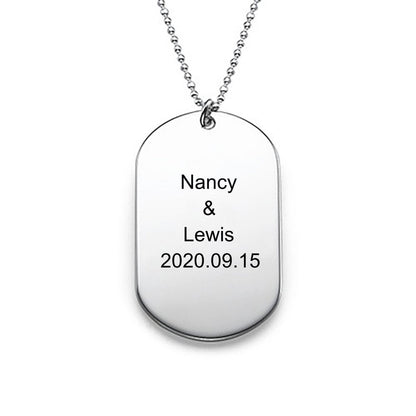 WEPRINTMENecklaceCustom Texts Nameplate Necklace