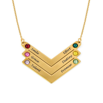 WEPRINTMENecklaceCustom Texts Three V Necklace