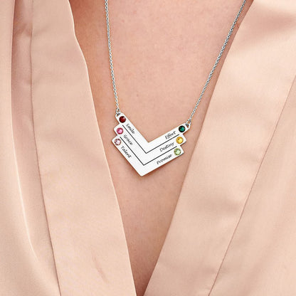 WEPRINTMENecklaceCustom Texts Three V Necklace