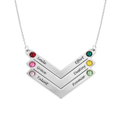 WEPRINTMENecklaceCustom Texts Three V Necklace