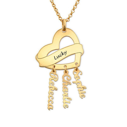 WEPRINTMENecklaceCustom Three Names Lucky Necklace