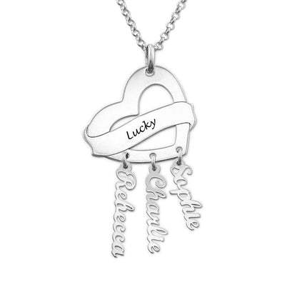 WEPRINTMENecklaceCustom Three Names Lucky Necklace