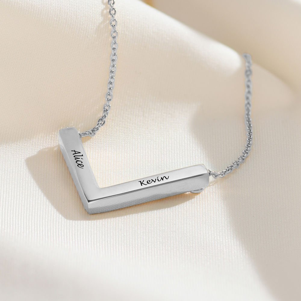 WEPRINTMENecklaceCustom Two Names V - shaped Necklace