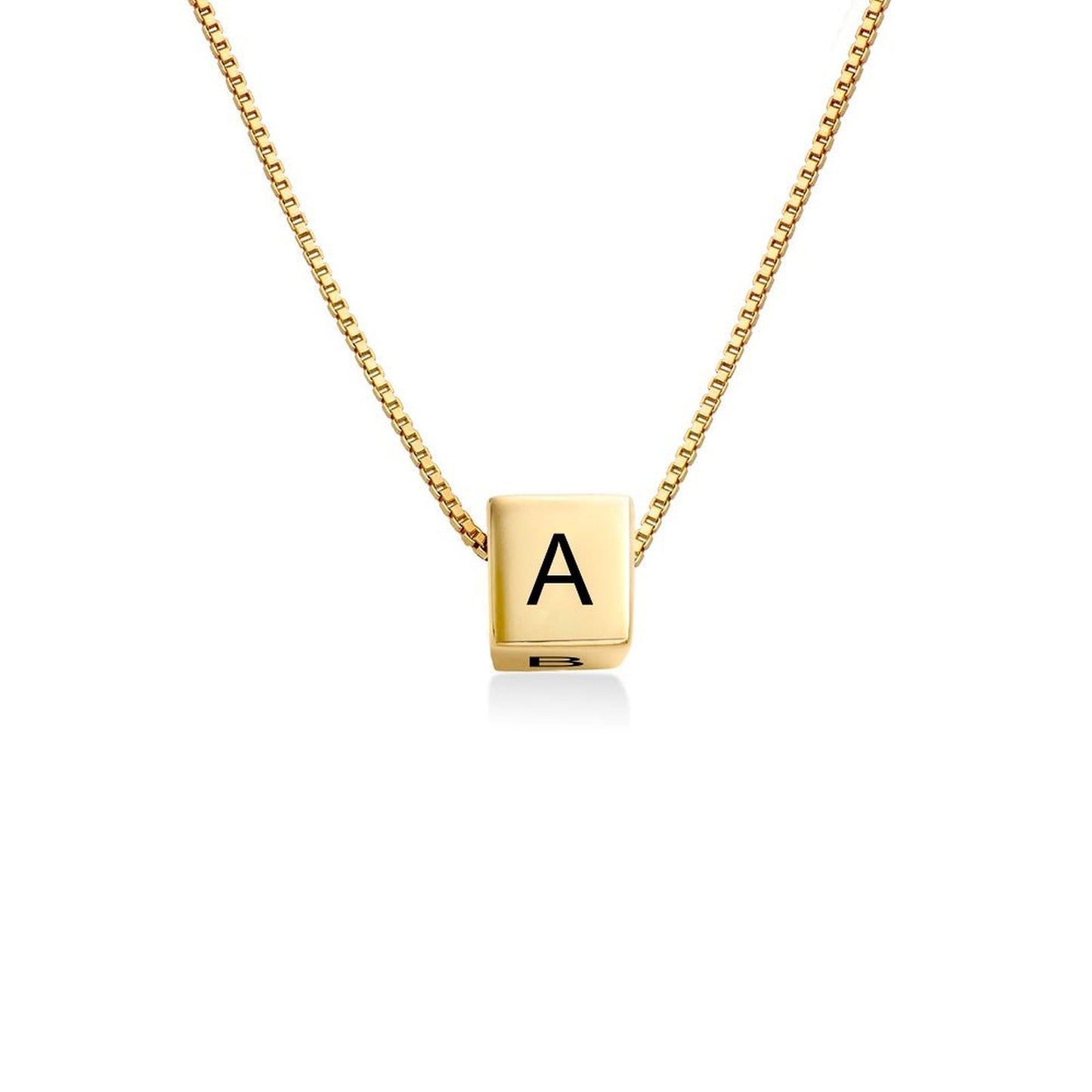 WEPRINTMENecklacesCustom Alphabets Cube Necklace
