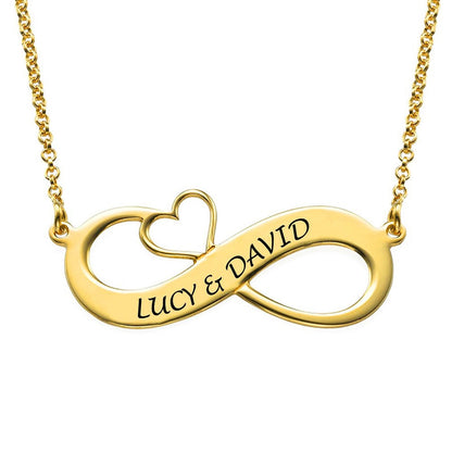 WEPRINTMENecklacesCustom Text Heart Shaped Infinite Necklace