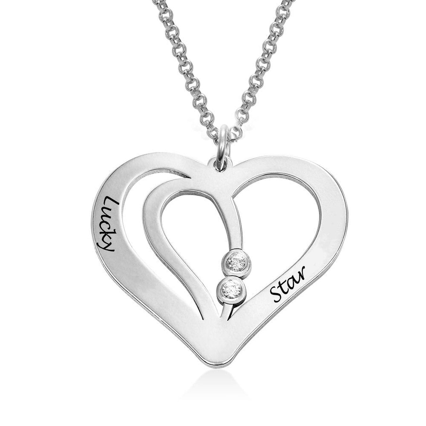 WEPRINTMENecklacesCustom Text Heart - shaped Necklace