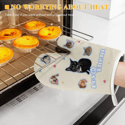 WEPRINTMEOven Mitts SetCustom Pet Face Star Oven Mitts and Pot Holders Sets