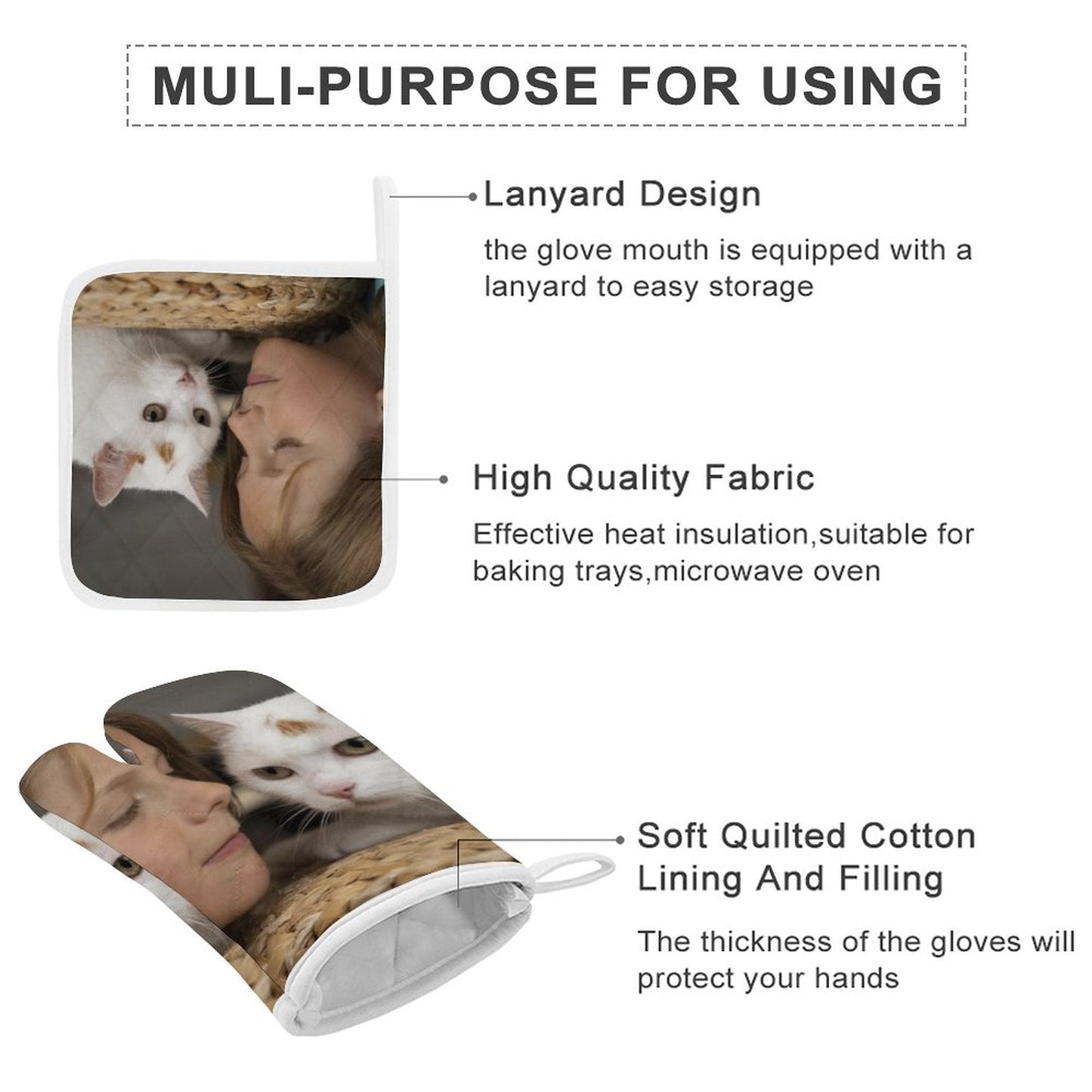 WEPRINTMEOven Mitts SetCustom Photo Oven Mitts and Pot Holders Sets