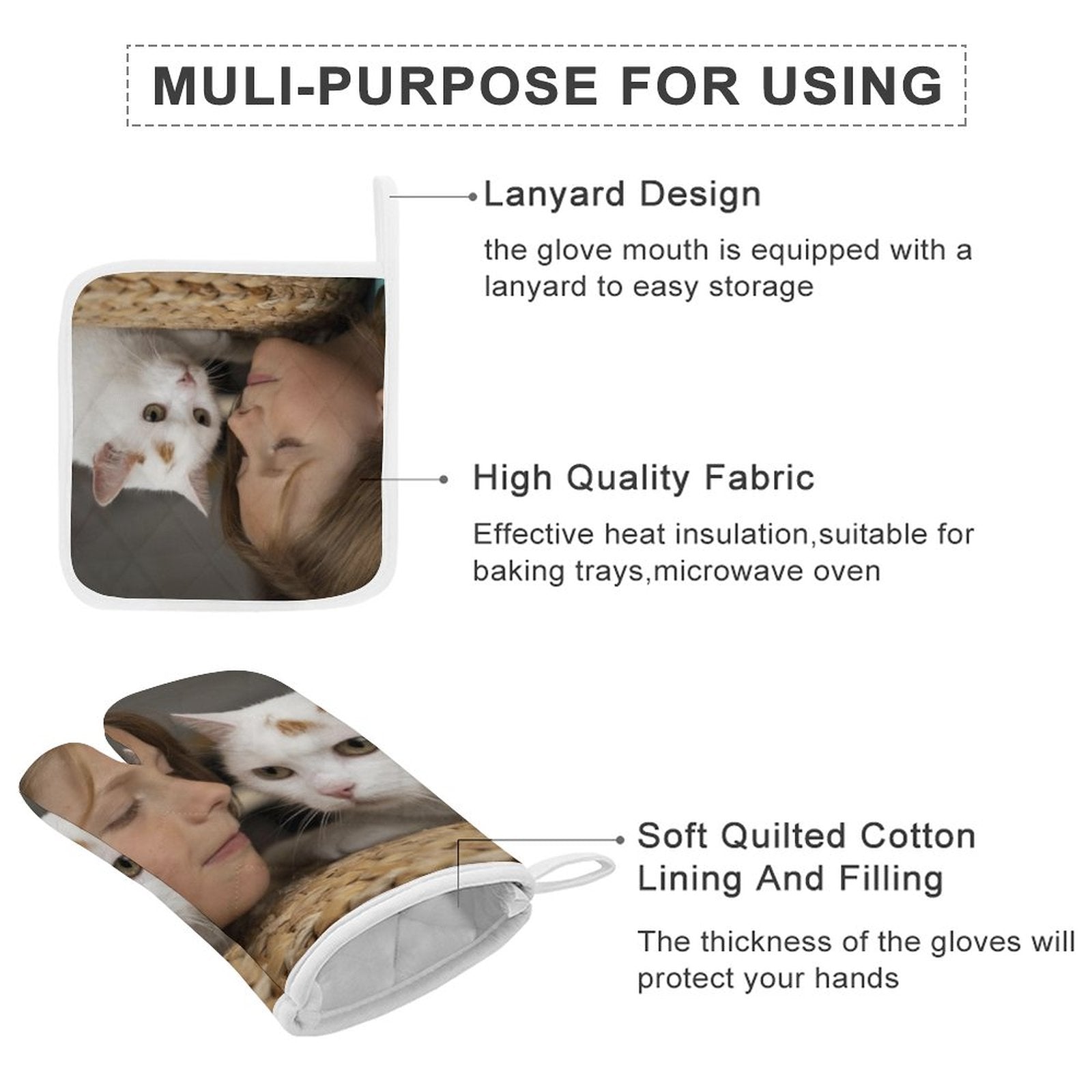 WEPRINTMEOven Mitts SetCustom Photo Oven Mitts and Pot Holders Sets