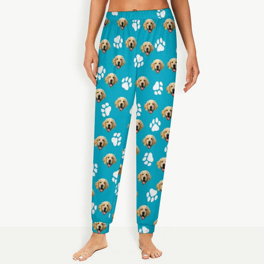 WePrintMePajama PantsCustom Pet Face Lounge Pants