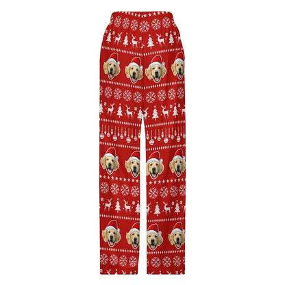 WEPRINTMEPajama PantsCustom Pet Face Pajama Pants Christmas Pants
