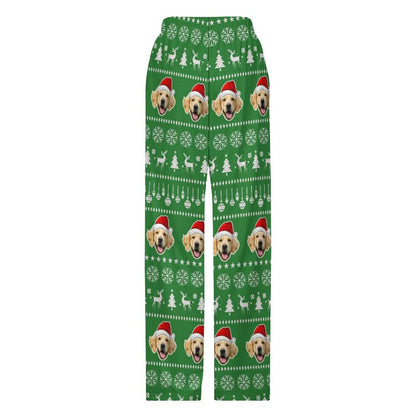 WEPRINTMEPajama PantsCustom Pet Face Pajama Pants Christmas Pants