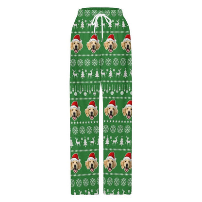 WEPRINTMEPajama PantsCustom Pet Face Pajama Pants Christmas Pants