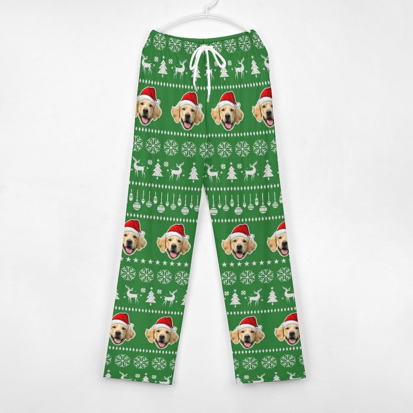 WEPRINTMEPajama PantsCustom Pet Face Pajama Pants Christmas Pants