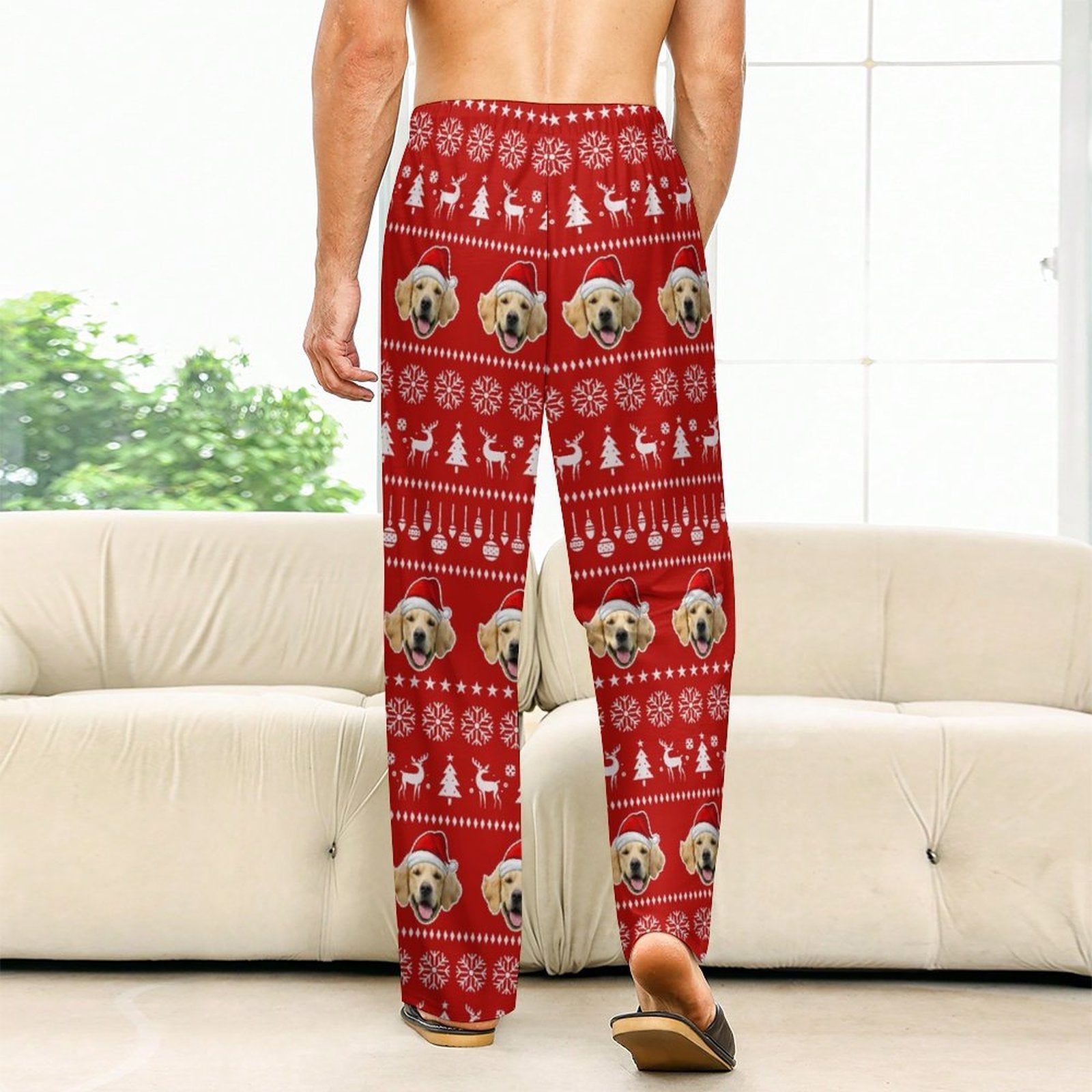 WEPRINTMEPajama PantsCustom Pet Face Pajama Pants Christmas Pants