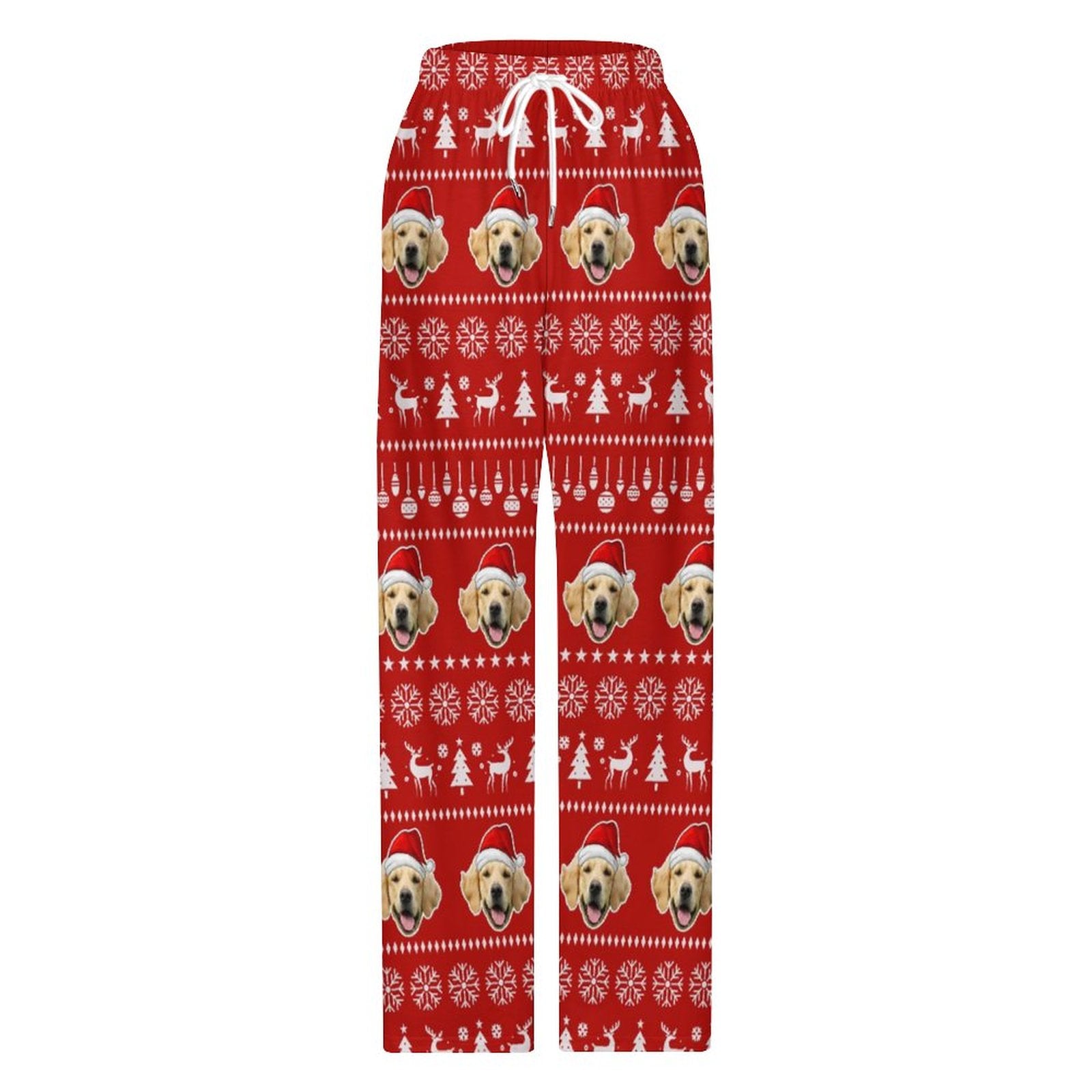 WEPRINTMEPajama PantsCustom Pet Face Pajama Pants Christmas Pants