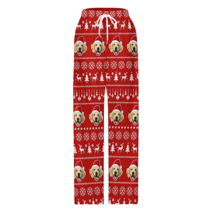 WEPRINTMEPajama PantsCustom Pet Face Pajama Pants Christmas Pants