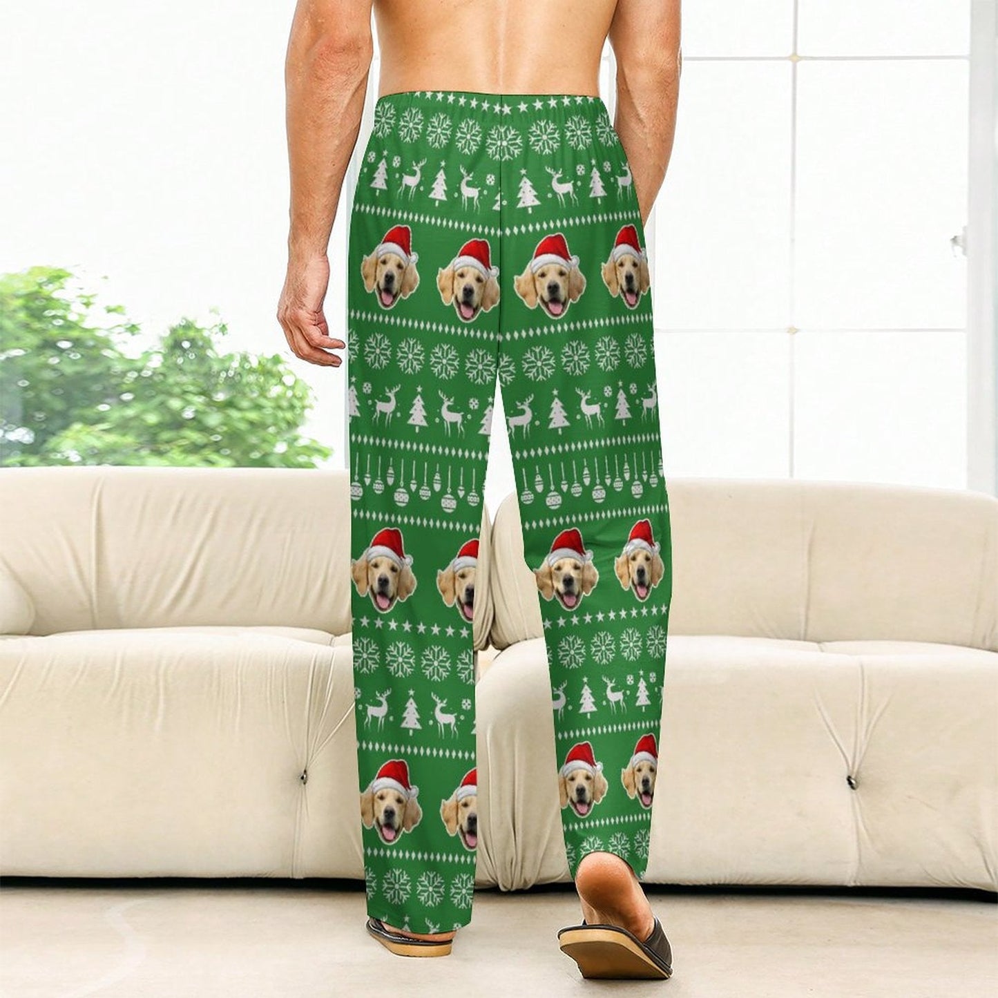 WEPRINTMEPajama PantsCustom Pet Face Pajama Pants Christmas Pants
