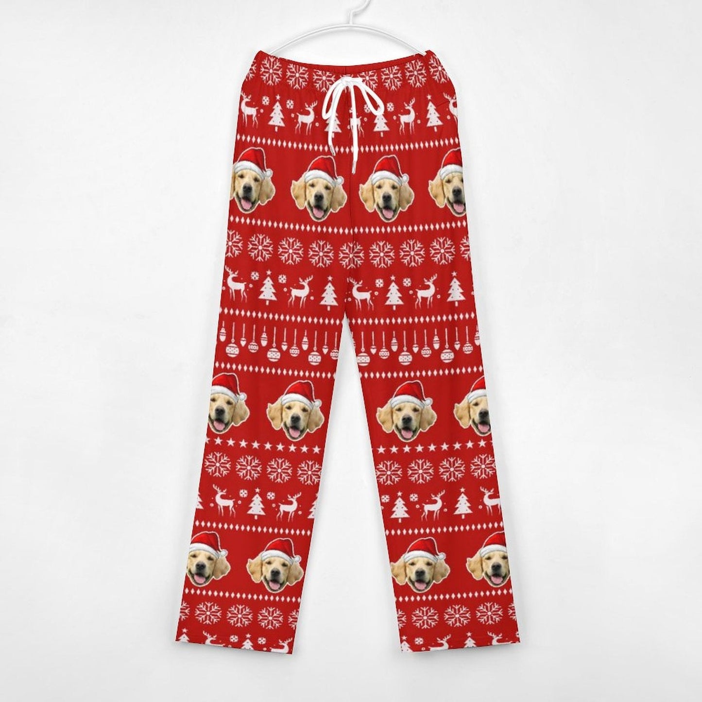 WEPRINTMEPajama PantsCustom Pet Face Pajama Pants Christmas Pants