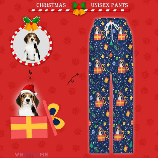 WePrintMePajama PantsCustom Pet Face Pet in Gift Box Pajama Pants