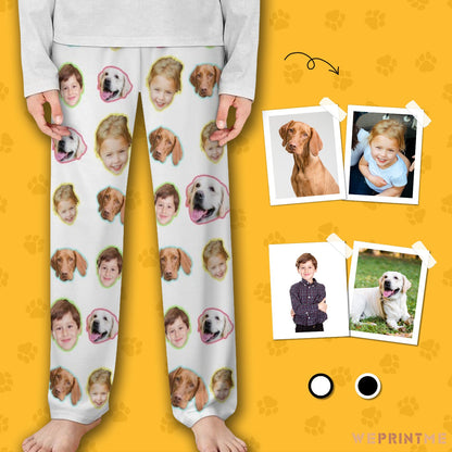 WEPRINTMEPajama PantsCustom Pet Kids Pants All Faces Pajama Pants