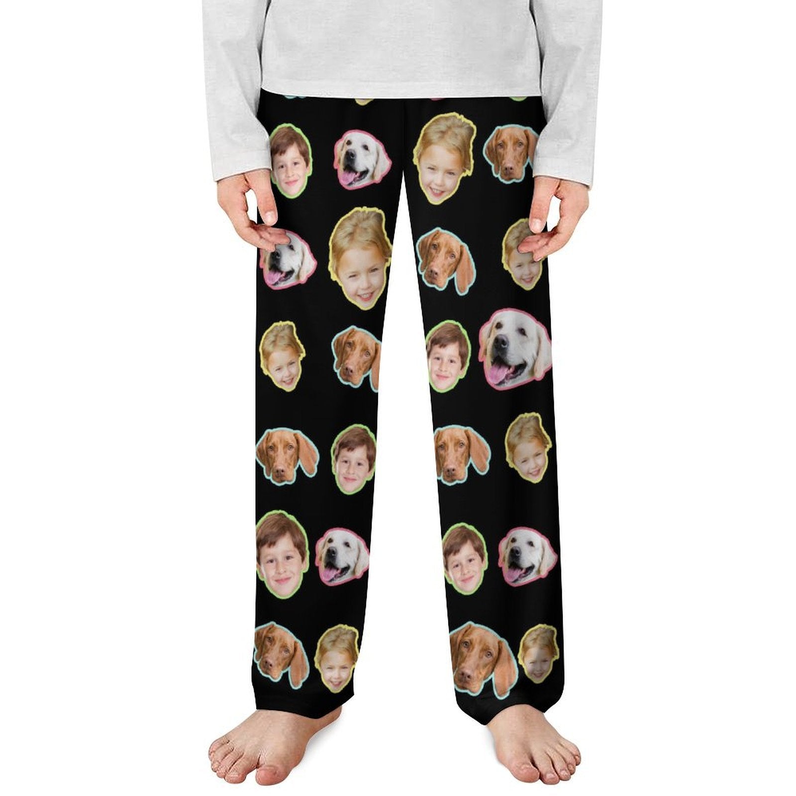 WEPRINTMEPajama PantsCustom Pet Kids Pants All Faces Pajama Pants
