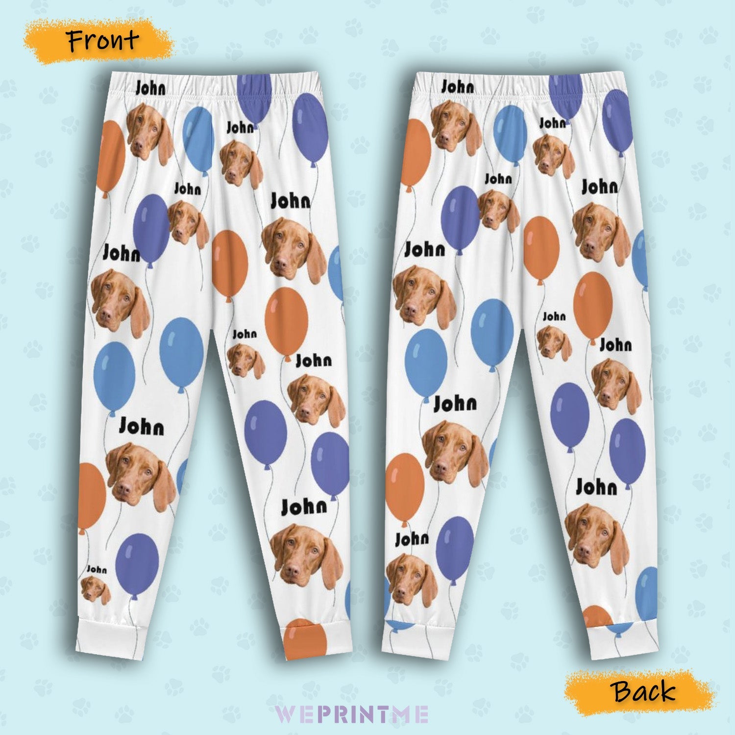 WEPRINTMEPajama PantsCustom Pet Kids Pants Balloon Face Pajama Pants
