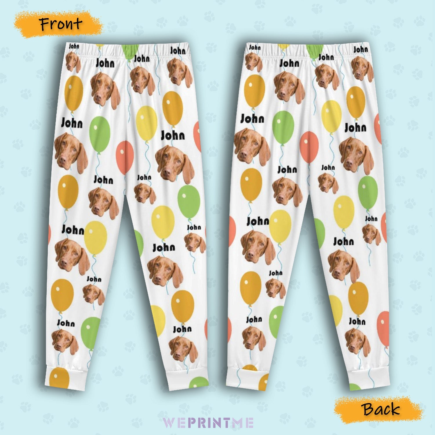 WEPRINTMEPajama PantsCustom Pet Kids Pants Balloon Face Pajama Pants