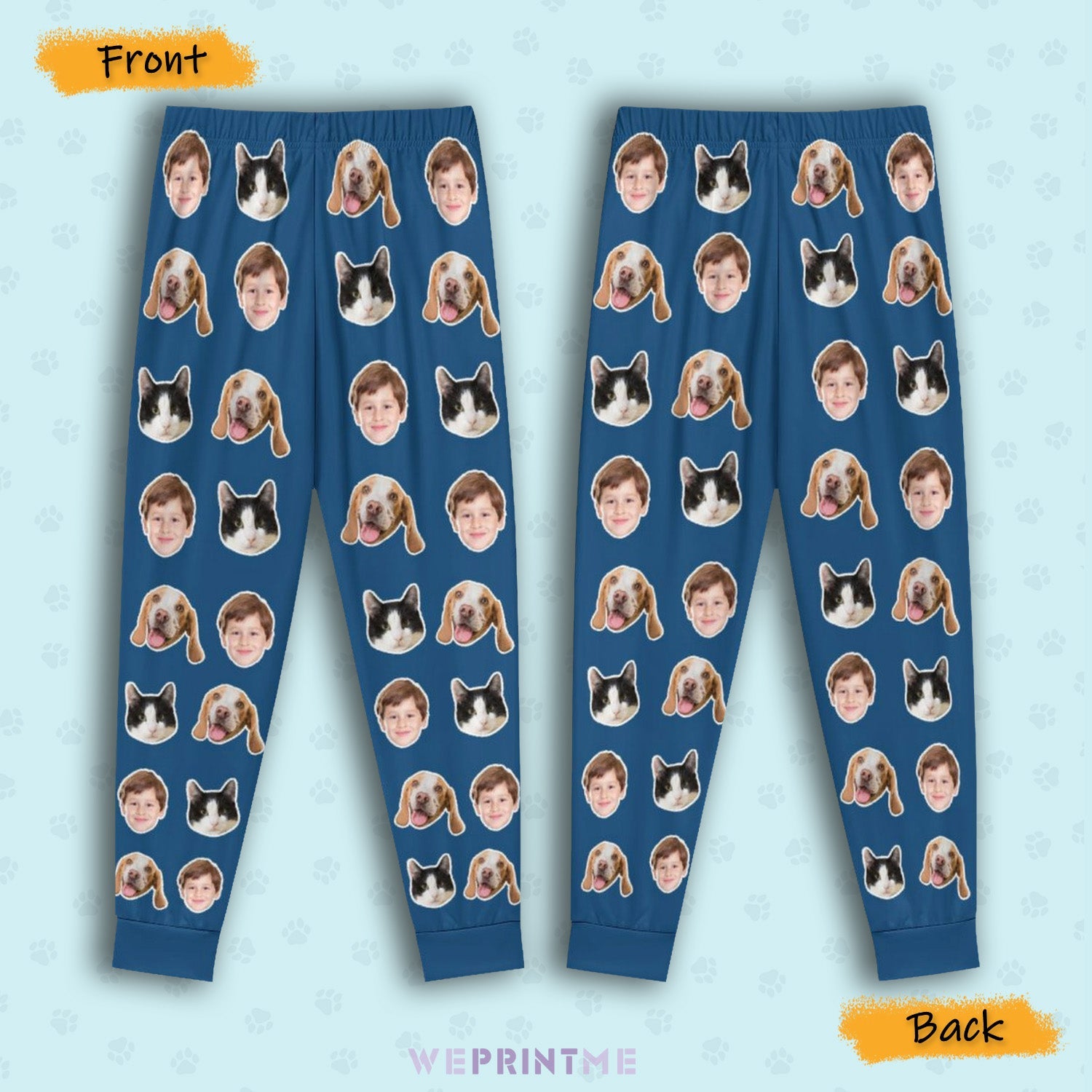 WEPRINTMEPajama PantsCustom Pet Kids Pants Face Pajama Pants