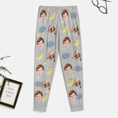 WEPRINTMEPajama PantsCustom Pet Kids Pants Good Night Face Pajama Pants