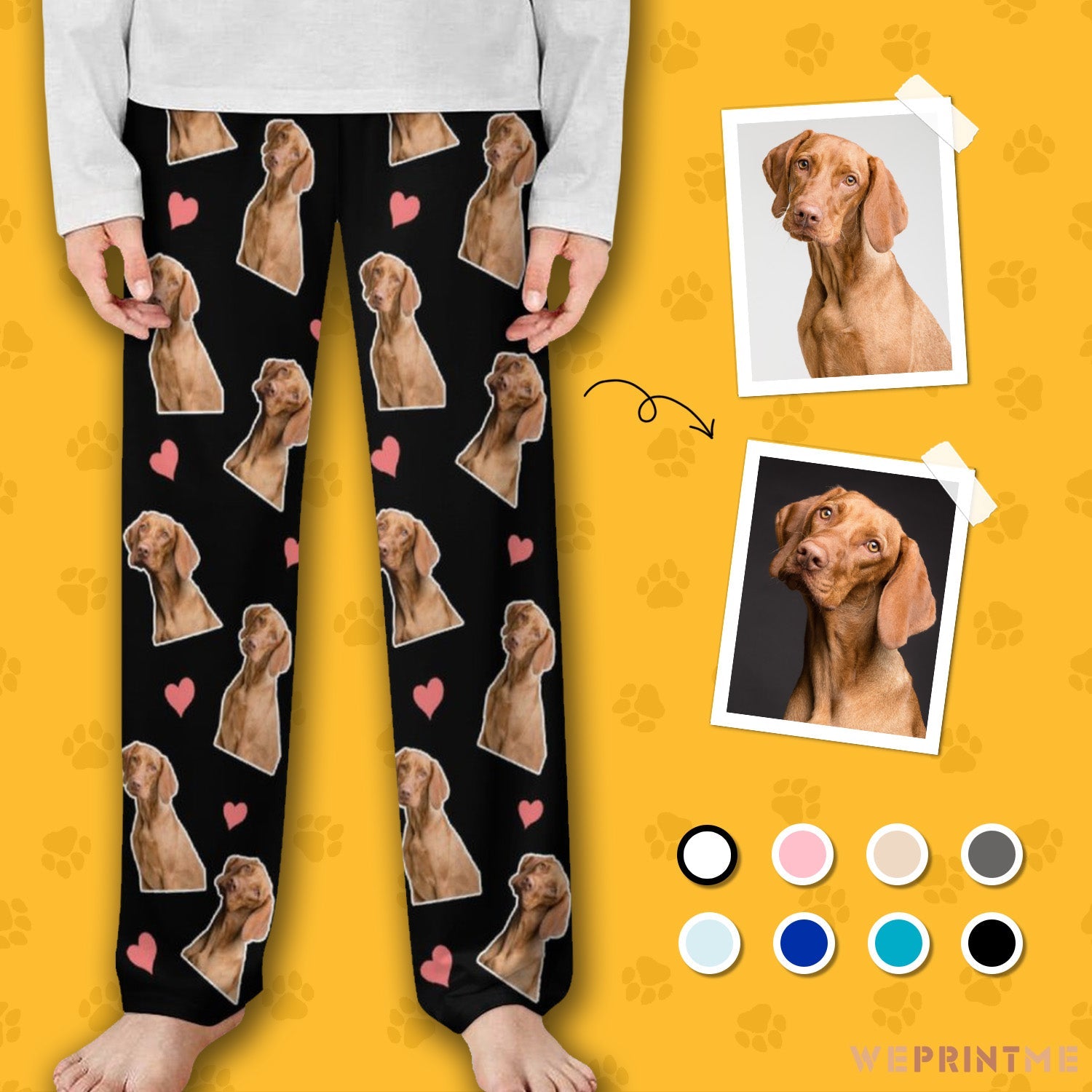 WEPRINTMEPajama PantsCustom Pet Kids Pants Heart Pet Pajama Pants