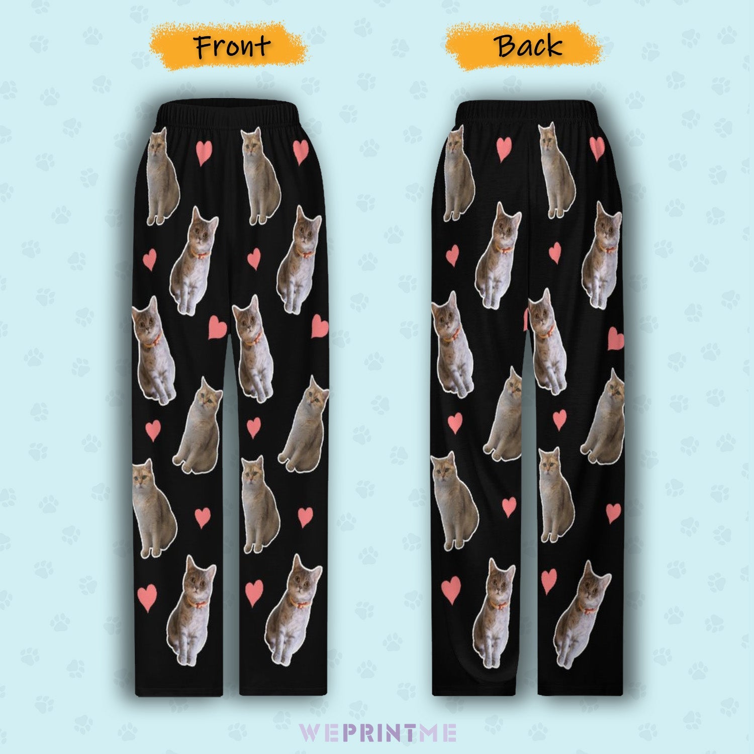WEPRINTMEPajama PantsCustom Pet Kids Pants Heart Pet Pajama Pants