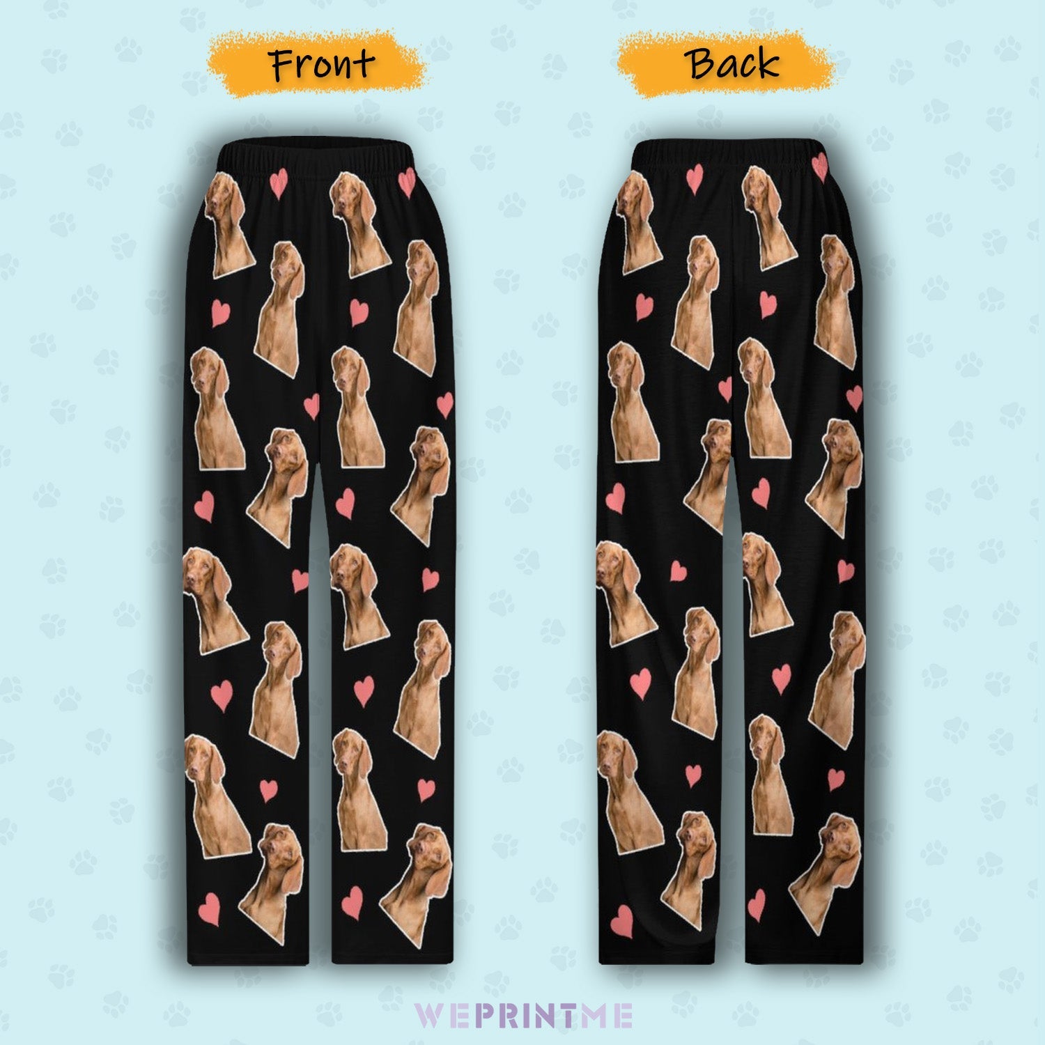 WEPRINTMEPajama PantsCustom Pet Kids Pants Heart Pet Pajama Pants
