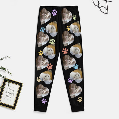 WEPRINTMEPajama PantsCustom Pet Kids Pants Heart Photo Pajama Pants