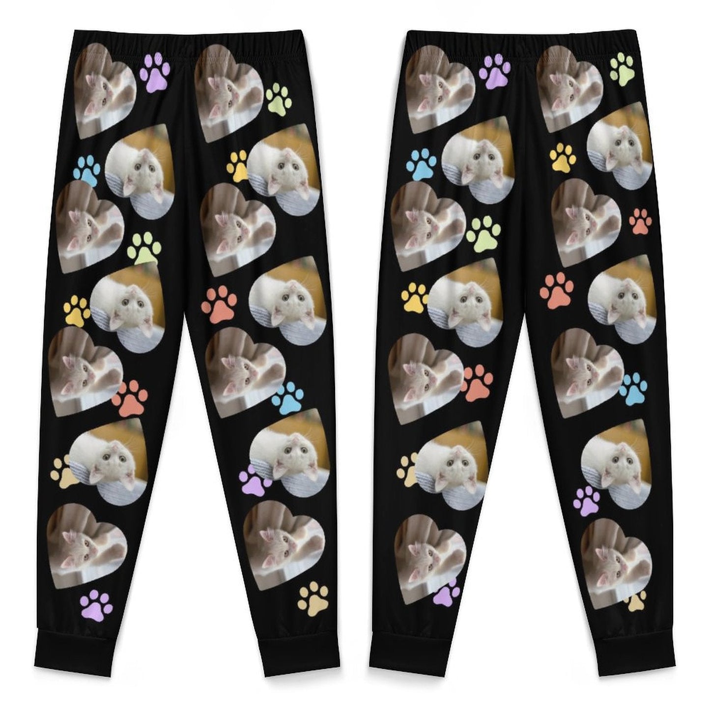 WEPRINTMEPajama PantsCustom Pet Kids Pants Heart Photo Pajama Pants