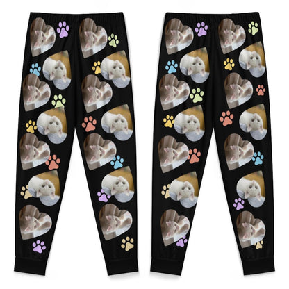WEPRINTMEPajama PantsCustom Pet Kids Pants Heart Photo Pajama Pants