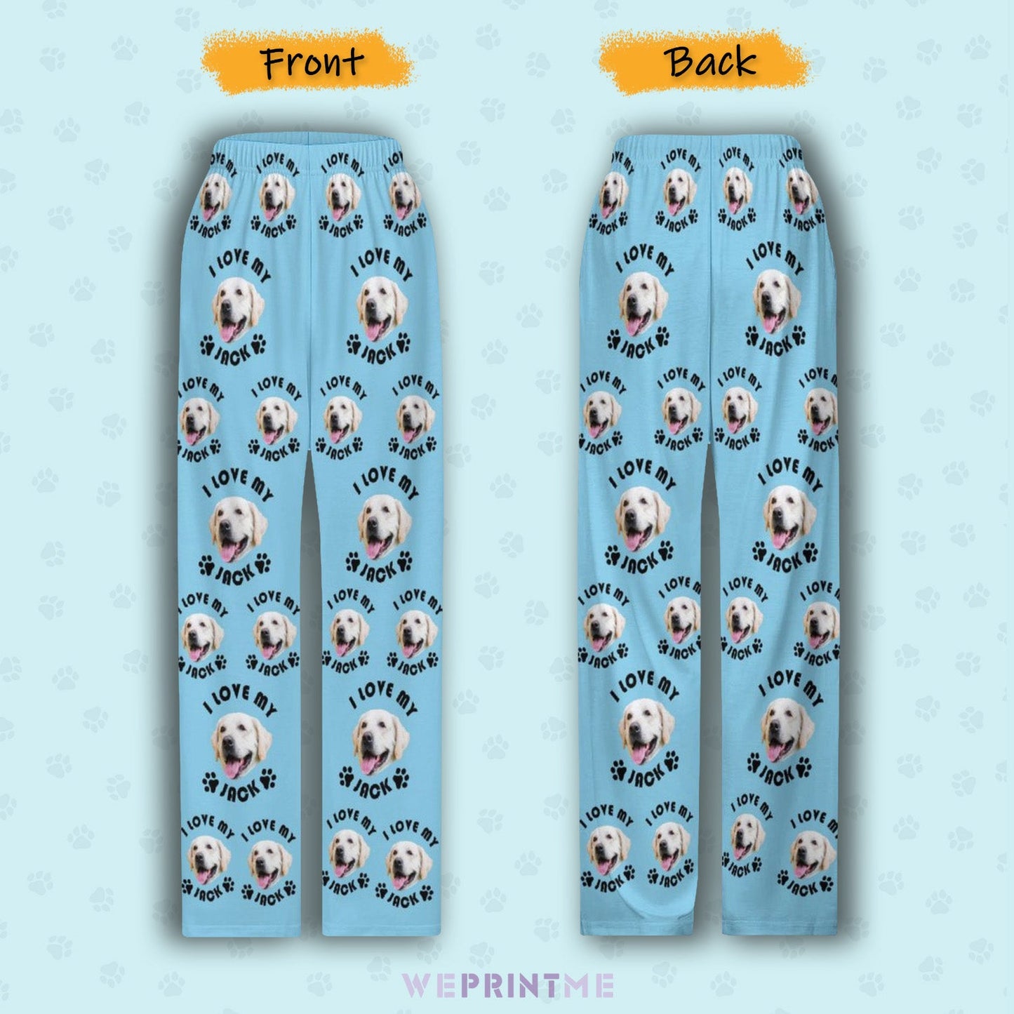 WEPRINTMEPajama PantsCustom Pet Kids Pants I Love My Pet Pajama Pants