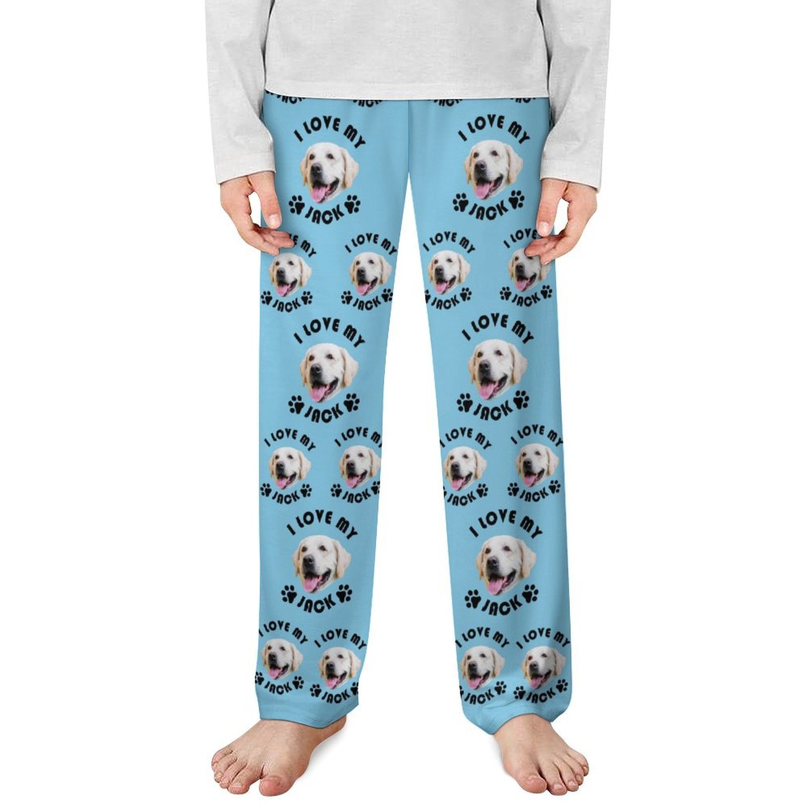 WEPRINTMEPajama PantsCustom Pet Kids Pants I Love My Pet Pajama Pants