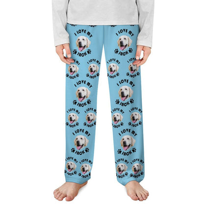 WEPRINTMEPajama PantsCustom Pet Kids Pants I Love My Pet Pajama Pants