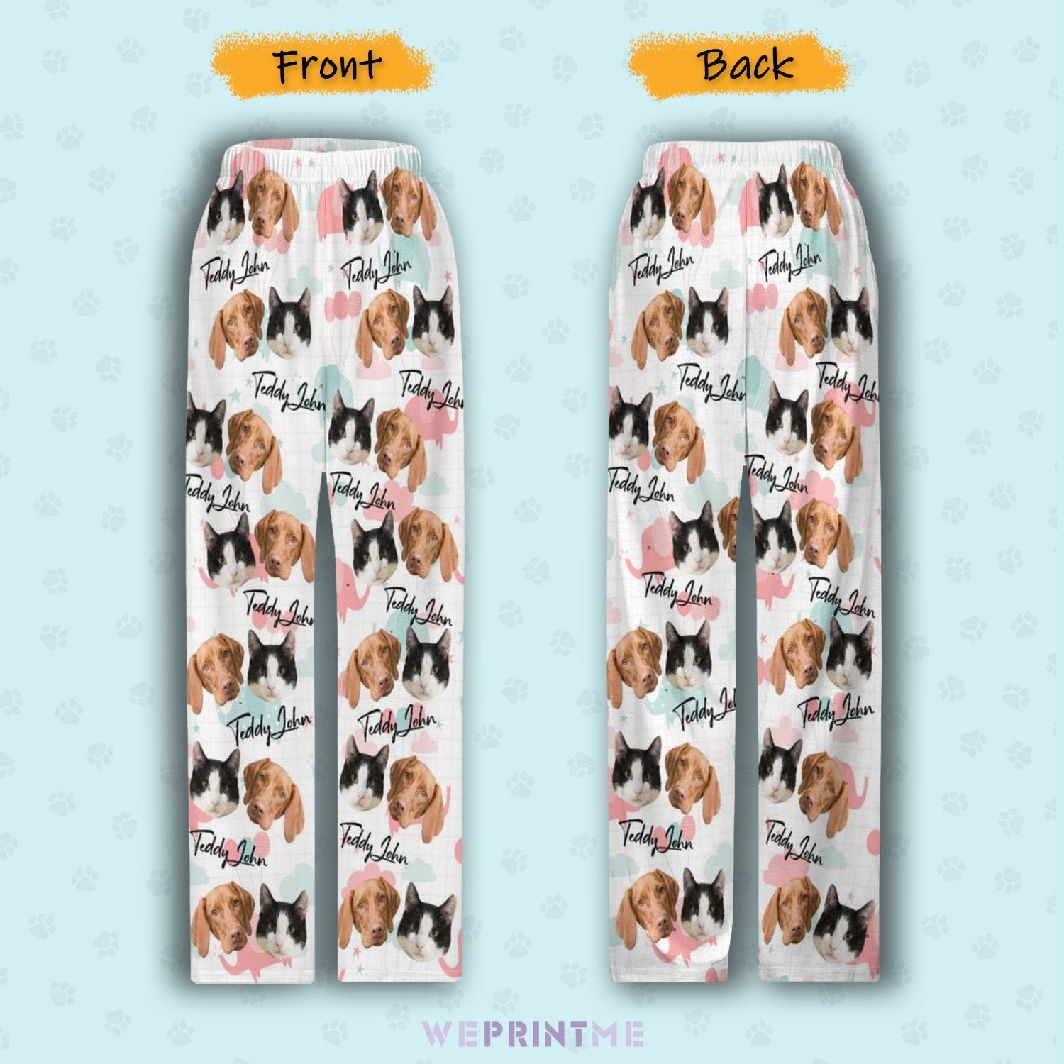WEPRINTMEPajama PantsCustom Pet Kids Pants Kid and Pet Pajama Pants