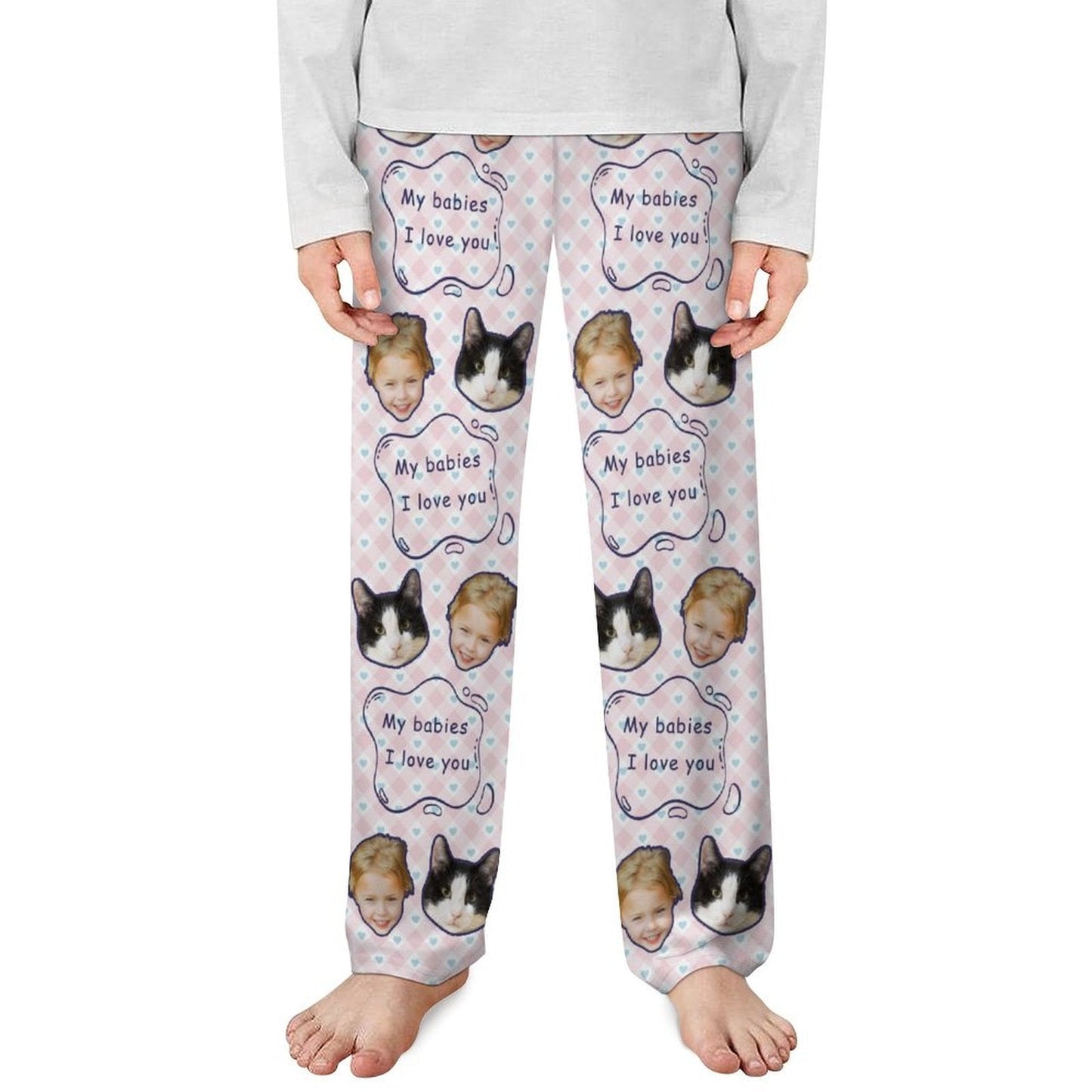 WEPRINTMEPajama PantsCustom Pet Kids Pants My Babies Pajama Pants