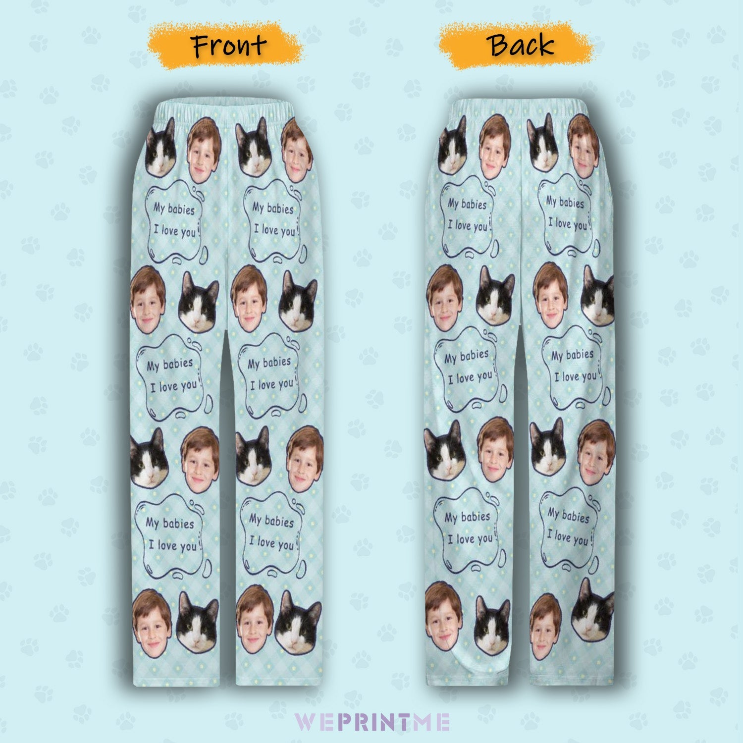 WEPRINTMEPajama PantsCustom Pet Kids Pants My Babies Pajama Pants
