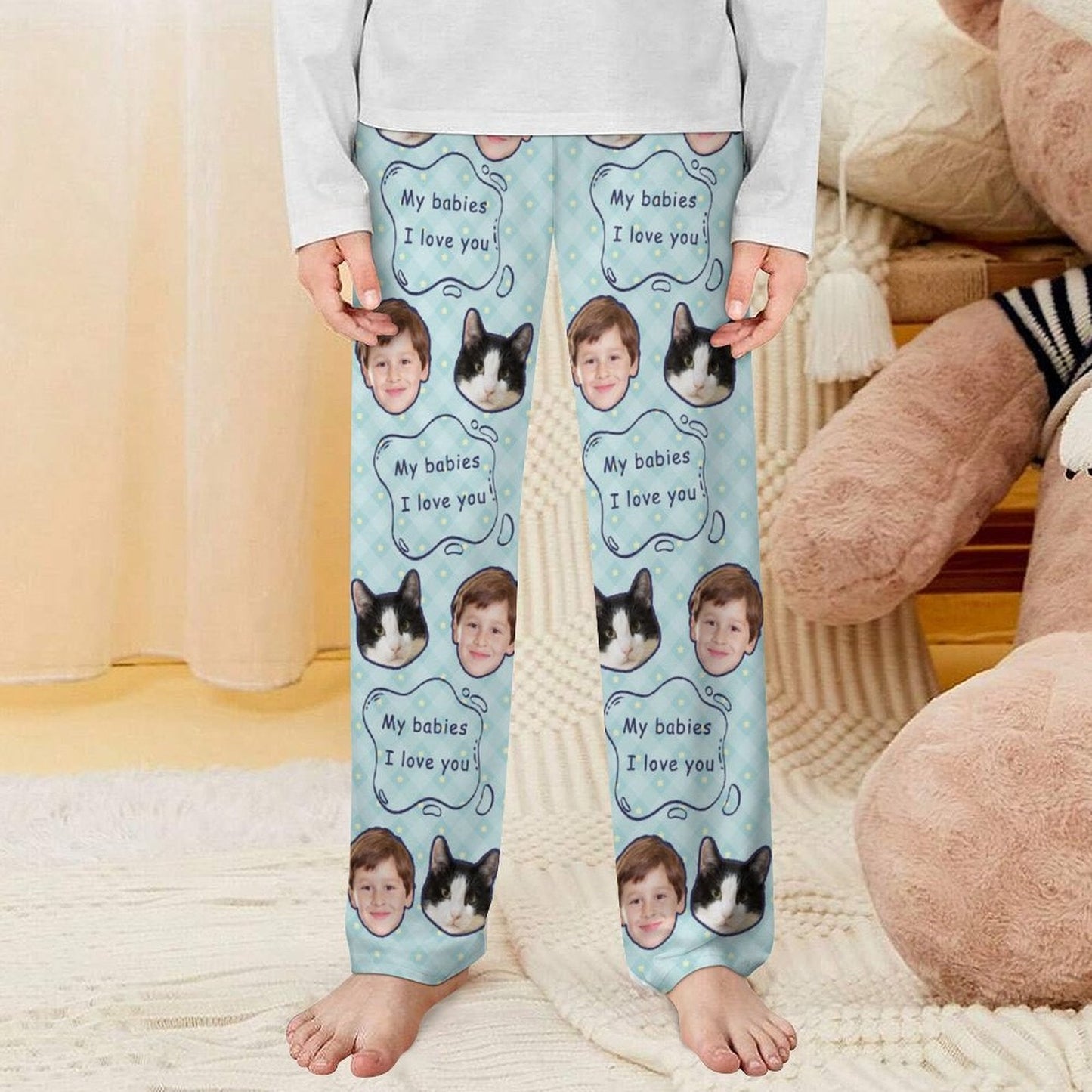 WEPRINTMEPajama PantsCustom Pet Kids Pants My Babies Pajama Pants