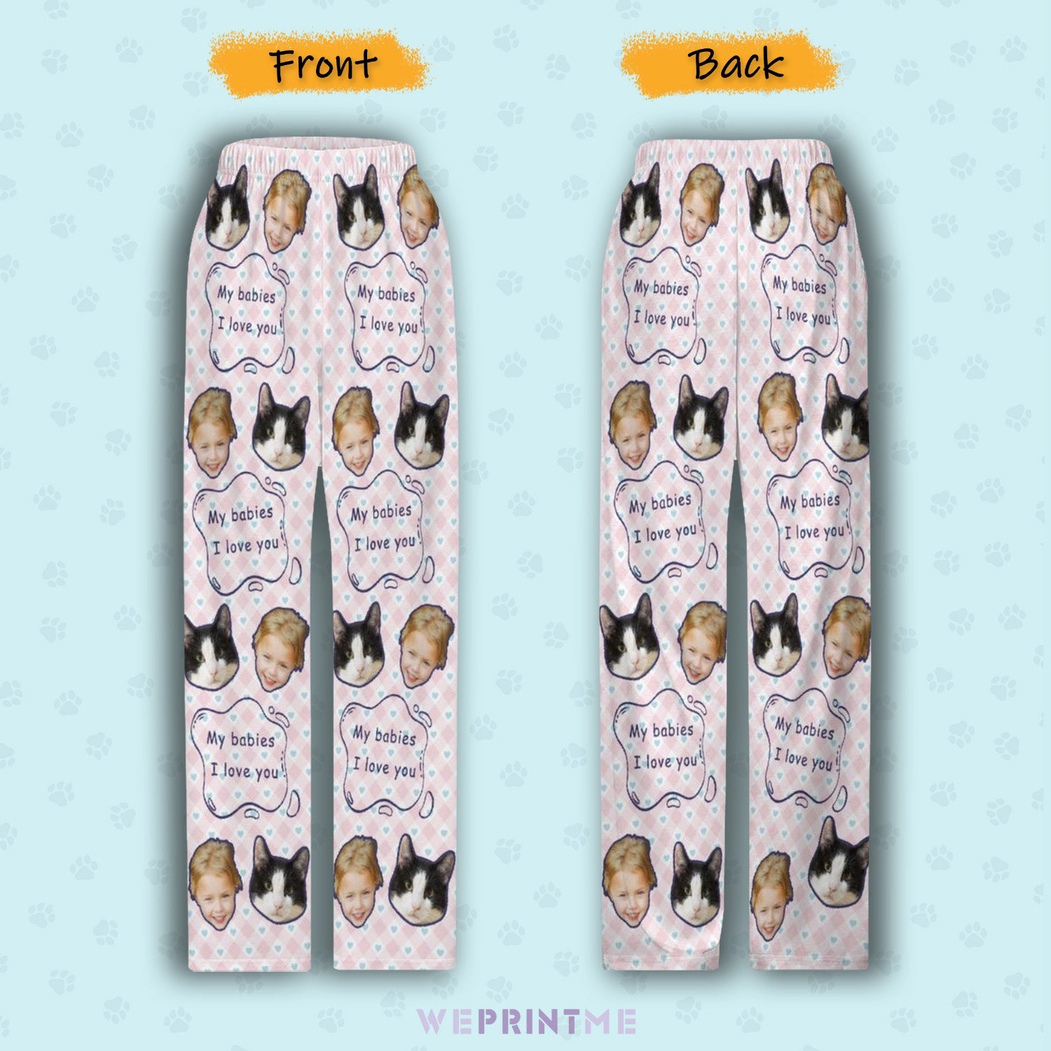 WEPRINTMEPajama PantsCustom Pet Kids Pants My Babies Pajama Pants