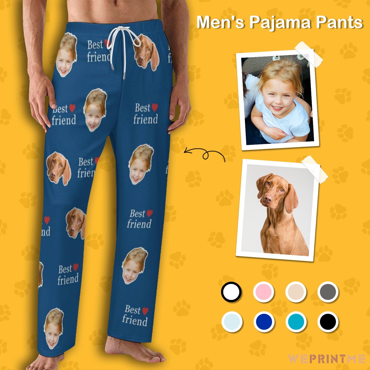 WEPRINTMEPajama PantsPersonalized Pet Pants Best Friend Face Pajama Pants