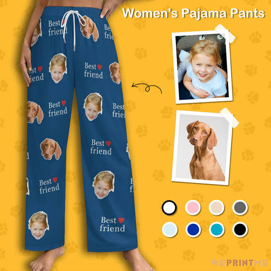 WePrintMePajama PantsPersonalized Pet Pants Best Friend Face Pajama Pants