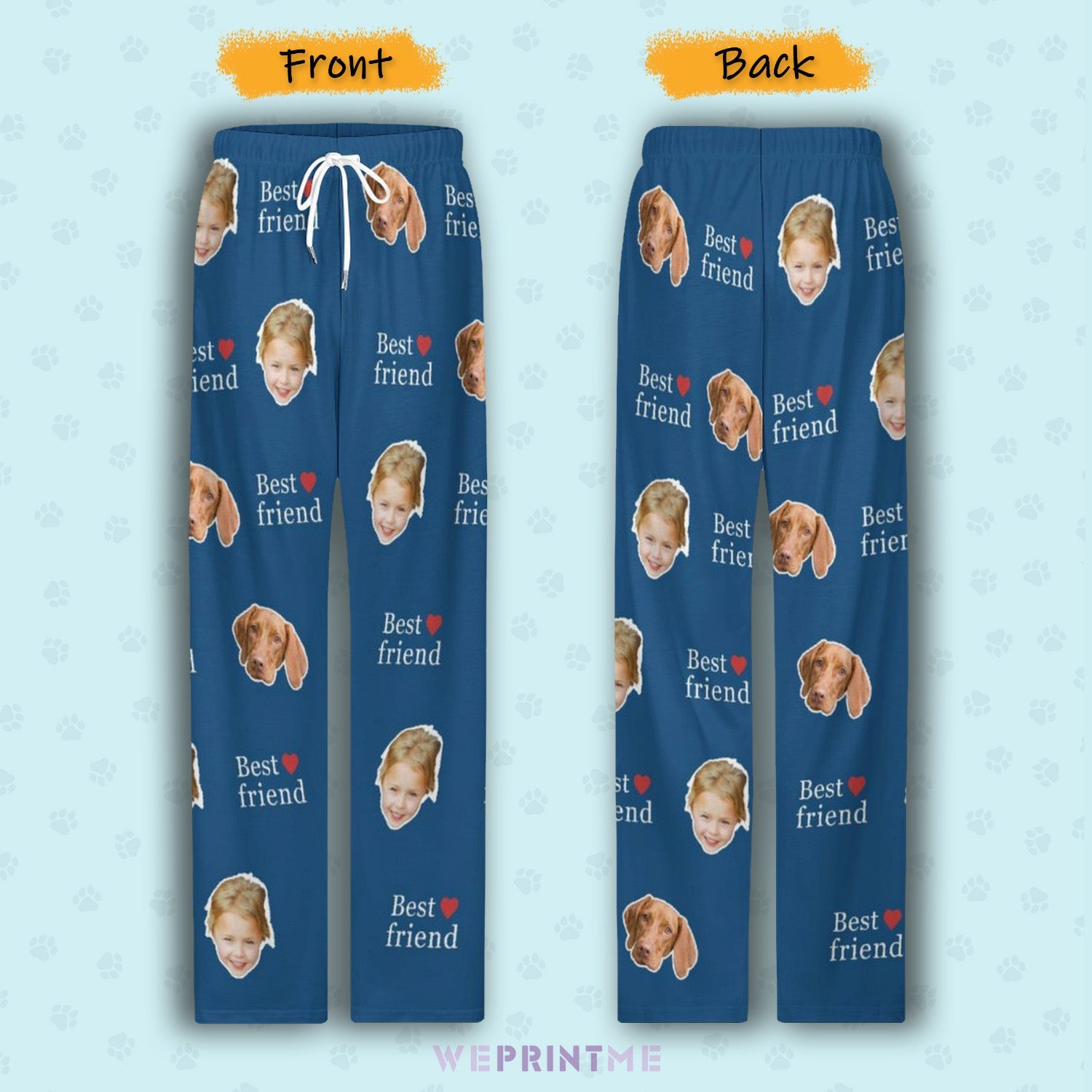 WEPRINTMEPajama PantsPersonalized Pet Pants Best Friend Face Pajama Pants