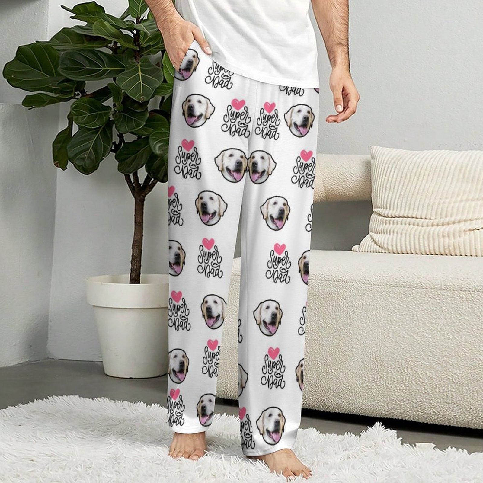 WEPRINTMEPajama PantsPersonalized Pet Pants Face Love Dad Unisex Pajama Pants